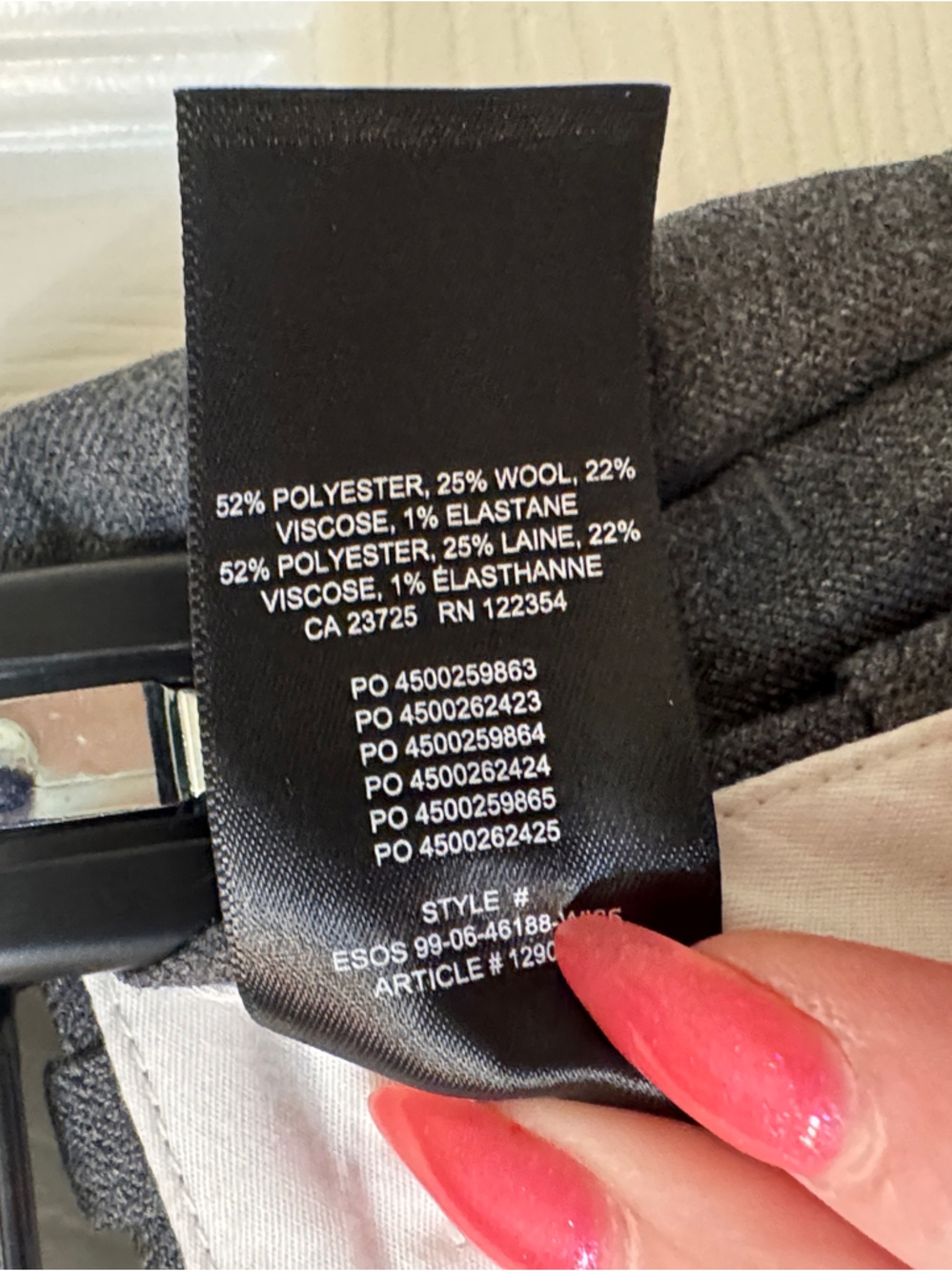 Aritzia Dark Gray Pleated Wide-Leg Trousers - Picture 3 of 4